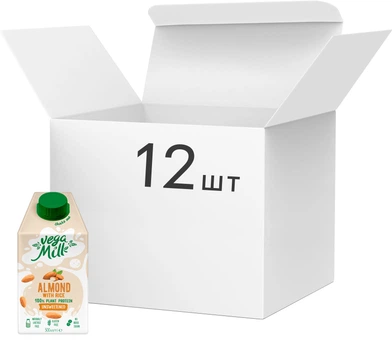 Упаковка напитка растительного Vega Milk миндального с рисом ультрапастеризованного 500 мл х 12 шт (4820016254954)