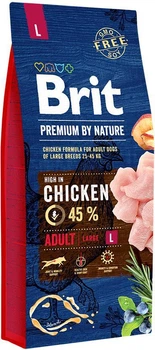 Сухий корм Brit Premium Dog Adult L для дорослих собак великих порід (вагою від 25 до 45 кг) 15 кг (курка)