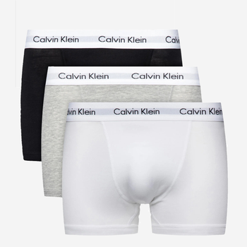 Набір трусів шорт чоловічих бавовняних Calvin Klein Underwear 0000U2662G-998 XL 3 шт Сірий/Чорний/Білий (5051145189278)
