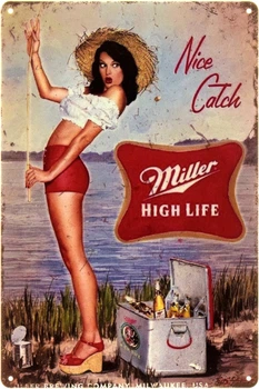 Металева табличка "Miller High Life (Nice Catch)" (ms-104449)