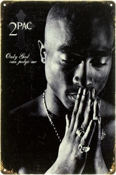 Металлическая табличка "Tupac: Only God Can Judge Me" (ms-104429)