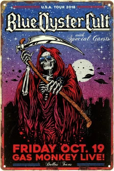 Металлическая табличка "Blue Öyster Cult (U.S.A. Tour 2018)" (ms-104423)