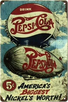 Металева табличка "Pepsi-Cola - America's Biggest Nickel's Worth" (ms-104516)