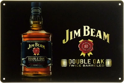 Металева табличка "Jim Beam (Double Oak Twice Barreled)" (ms-104568)