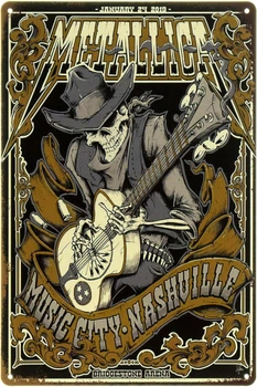 Металева табличка "Metallica: Music City - Nashville" (ms-104495)