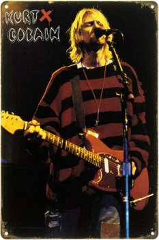 Металлическая табличка "Nirvana (Kurt Cobain)" (ms-104509)
