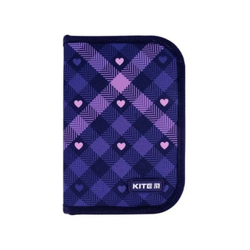 Пенал твердый Kite Check and Hearts, 1 отдел., 1 отв., без наполнения (K24-621-1)