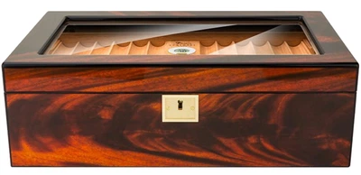 Х'юмідор для 40 сигар "Lubinski" Brown With Glass Cedar Wood