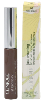Żel do brwi Clinique Just Browsing Brush-On Styling Mousse 02 Light Brown 2ml (20714755881)