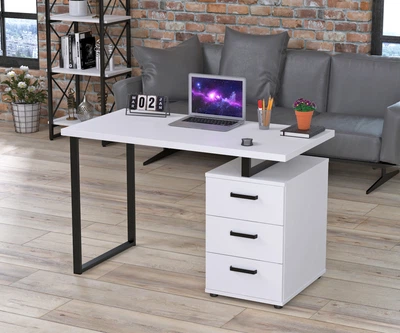 Письменный стол Loft design L-27 Белый Черный