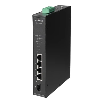 Промышленный коммутатор на DIN-рейку с PoE+ и SFP Edimax (IGS-1105P)