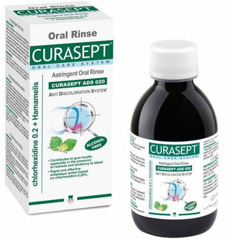 Płyn do płukania ust CURASEPT ADS Astringent 2% CHX With Hamamelis 200 ml (8056746070342)