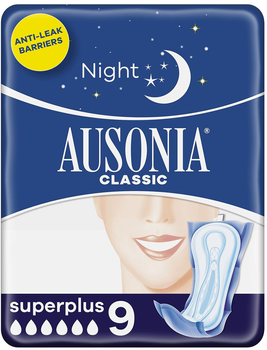 Podpaski higieniczne Ausonia Azul Noche Superplus 9 Uds (8006540715239)