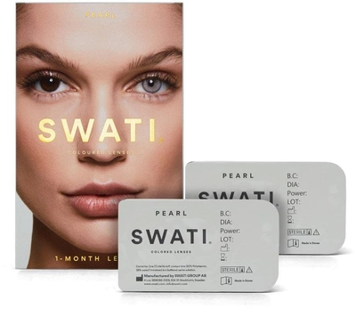 Кольорові контактні лінзи Swati Coloured Lenses Pearl 1 Month 2 шт (7350100162379)