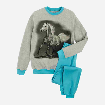 Підліткова піжама для дівчинки Tup Tup P205DZ-3100 152 см Сіра/Блакитна (5901845256612)
