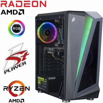 Компьютер 1stPlayer - Ryzen 7 5700 • RX 570 8ГБ • 16ГБ DDR4 • SSD 960ГБ • ПК для игр и работы