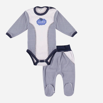 Дитячий комплект (боді + повзунки) для новонароджених для хлопчика Tup Tup T21B243-0003 56 см Білий/Синій (5901845286831)