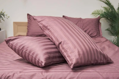 Набор наволочек Moon&Star Satin Stripe Garnet 50х70 2 шт(MS-840000387)
