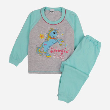 Piżama dziecięca dla dziewczynki Tup Tup 101302DZ-3210 92 cm Szary/Turkus (5907744489755)
