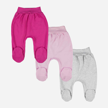 Набір дитячих повзунків 3 шт для дівчинки Tup Tup T22B101-FSP1 86 см Сірий/Рожевий (5901845293556)