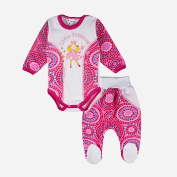 Дитячий комплект (боді + повзунки) для новонароджених для дівчинки Tup Tup T22B106-2200 68 см Білий/Рожевий (5901845294027)