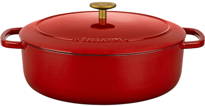 Каструля чавунна овальна Ballarini Bellamonte з кришкою червона 7.5 л (75003-568-0)