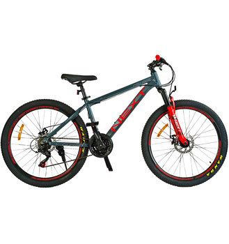 Велосипед спортивный Corso Next 26" алюминиевая рама 15" серо-красный NX-26868