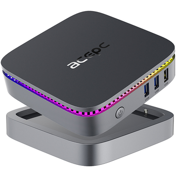 Мини-Пк Acepc PicoBox Pro AK1 / Intel N100 / RAM 16GB / SSD 512GB / LAN / Wi-Fi / Bluetooth / Windows 11 / Серый
