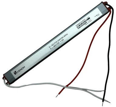 Блок питания Venom Standart Ultra slim 12V 18Вт герметичный (IP67)
