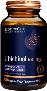 Suplement diety Doctor Life Ubichinol koenzym Q10 aktywna forma 100 mg 60 kapsułek (5903317644088)