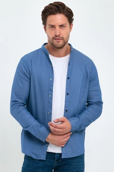 Сорочка джинсова стійка Trend Collection 18307-3 Індіго (INDIGO) M