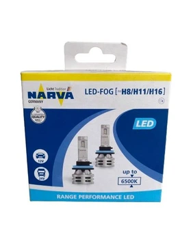 Лампа діодна 12V/24V Н8/Н11/16 LED 2СОВ/24Вт/6500К NARVA [18036 RPNVA X2]