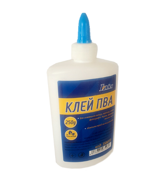 Клей ПВА 250гр. с колпачком-дозатором Leader 358010