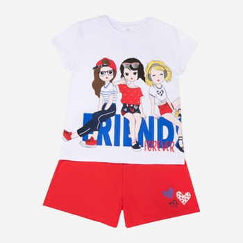 Дитячий літній комплект (футболка + шорти) для дівчинки Chicco 09076983000000 92 см Червоний (8059609061396)