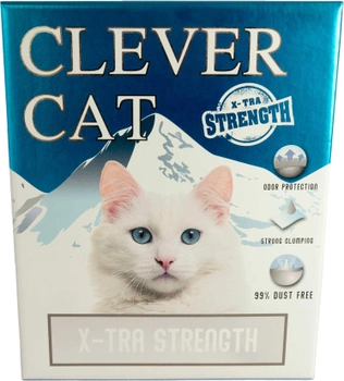 Бентонітовий наповнювач для котячого туалету Clever cat Cat Litter X strong 6 л (7350055004809)
