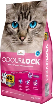 Żwirek dla kotów bentonitowy Intersand Catlitter Odour Lock Baby Powder 6 kg (0777979210067)