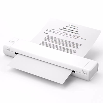 Портативний бездротовий А4 термо принтер Phomemo M08F, Bluetooth, 1200mAh батарея (підходить для тату та документів) WHITE