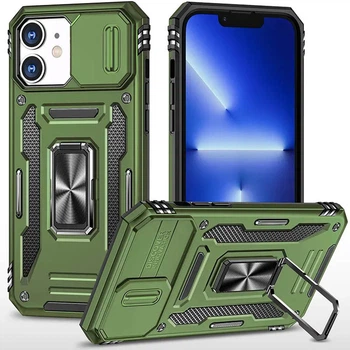 Протиударний чохол Camshield Army Ring для Apple iPhone 11 (6.1") Оливковий / Army Green