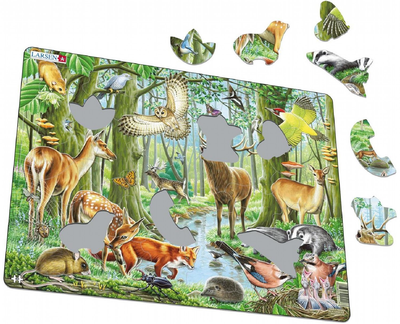 Puzzle Larsen Maxi Europejskie królestwo zwierząt (7023852116333)