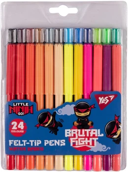 Фломастеры Yes Ninja 24 цвета (650563) (5056574437679)