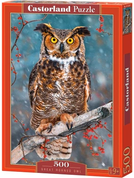 Пазл Castorland Great Horned Owl 500 елементів (5904438052387)