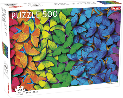 Пазл Tactic Rainbow Butterflies 500 елементів (6416739566597)