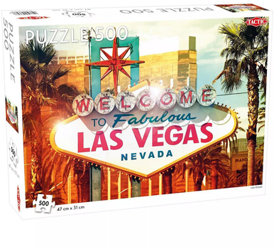 Puzzle Tactic Welcome to Las Vegas 500 elementów (6416739566573)