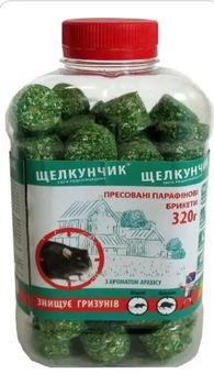 Щелкунчик парафин брикеты ЗЕЛЁНЫЙ арахис ПЕТ банка 320 г