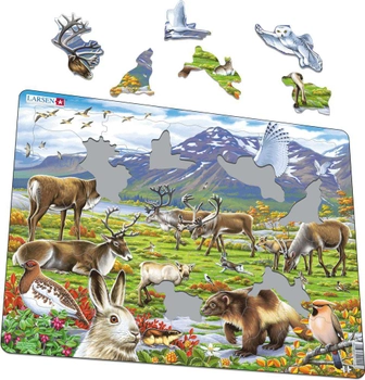 Puzzle Larsen Flora i fauna arktycznej tundry 50 elementów (7023852116104)