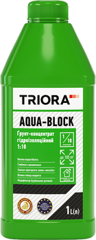 Грунт-концентрат TRIORA AQUA-BLOCK гидроизоляционный 1:10 1 л (4823048027503)