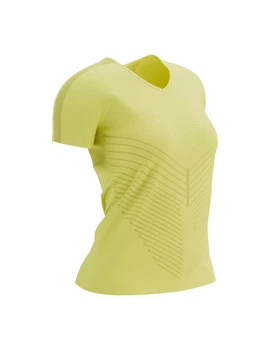 Спортивная компрессионная женская футболка Compressport Performance SS Tshirt W, Green Sheen, S
