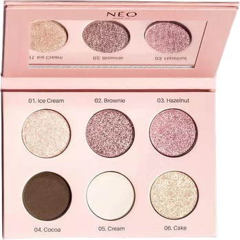Палітра пресованих тіней Neo Make Up Eyeshadow Palette Nude 9 г (5903657829855)