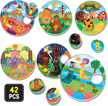 Puzzle dwustronne Lisciani Montessori Baby 6 elementów (8008324106004)