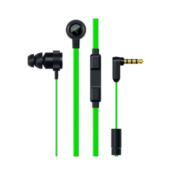 Проводные игровые наушники Razer Hammerhead Pro V2 для телефона на разъем 3.5 мм (mini-Jack) и большими 10-мм динамиками Зеленые с черным